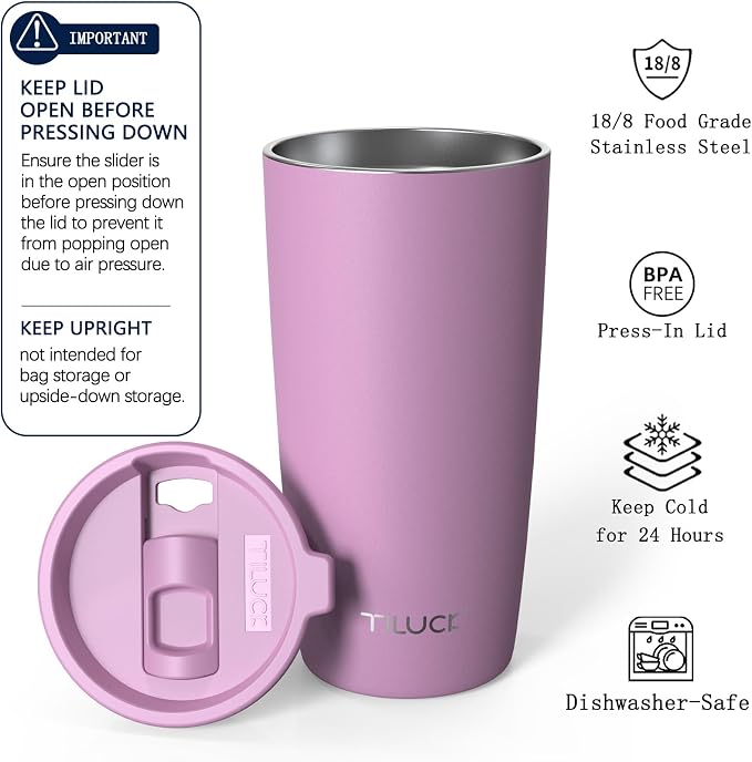 TILUCK 20 oz Insulated Coffee Tumbler - Image 2