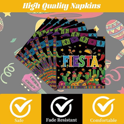 Rakuto Happy Cinco De Mayo Party Decorations, Mexican Theme Taco Forks Birthday - Image 3