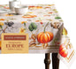 Maison d' Hermine Table Cloth Rectangle Table 100% Cotton 60 x 108 Inches Fall Tablecloth Reusable Everyday Use for Thanksgiving Christmas Decorations Dining Farmhouse Party (Potiron)