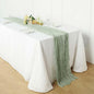 Efavormart 10ft Sage Green Cheesecloth Table Runner by efavormart