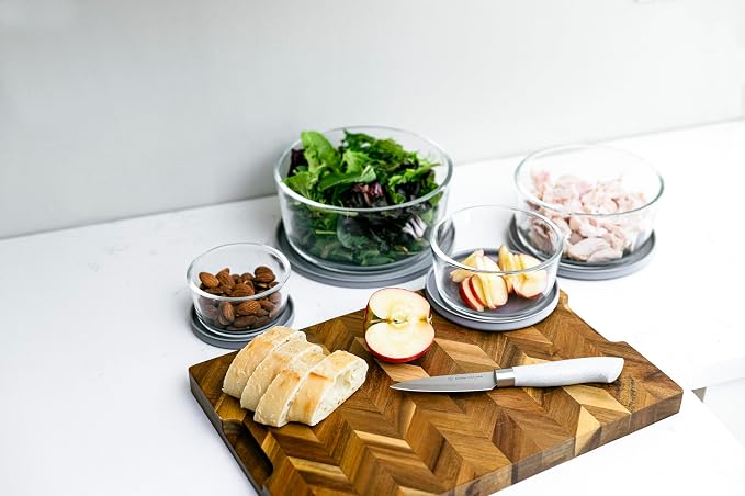 16-Piece Glass Food Storage Containers Set | Round, Microwave & Dishwasher Safe - Image 4