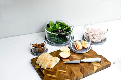 16-Piece Glass Food Storage Containers Set | Round, Microwave & Dishwasher Safe - Image 4