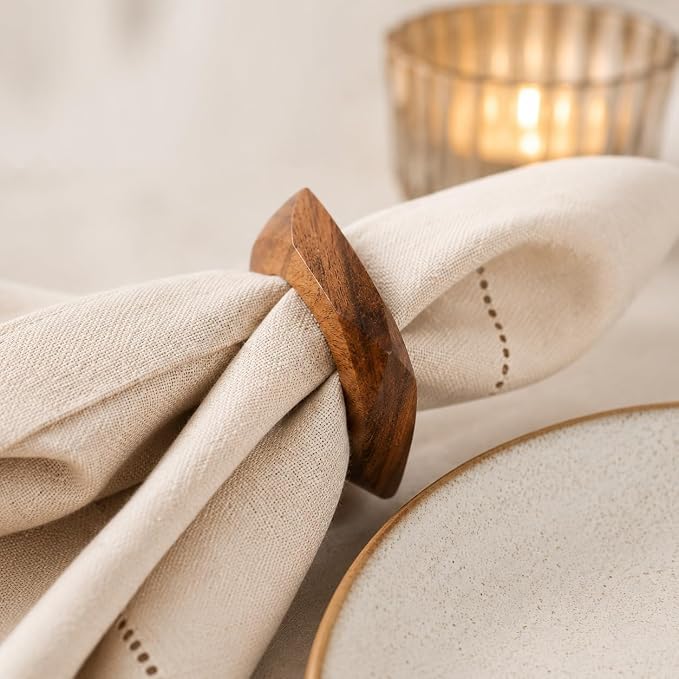 Wooden Napkin Rings Set of 12 Fall Decor - Image 8