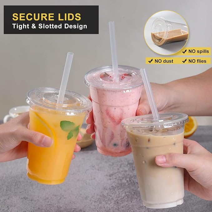 VITEVER [100 Sets - 16oz Clear Plastic Cups - Image 4