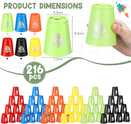 Libima 216 Pcs Sports Stacking Cups Set Stack Cup Party Game Speed Training Game - Image 3