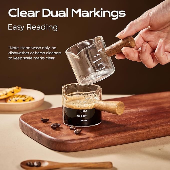 YARRAMATE 2.5oz Double Spout Espresso Shot Cups, 2 Pack - Image 5