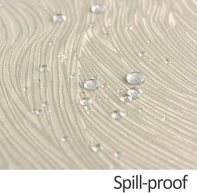 maxmill Jacquard Tablecloth Swirl Design Water Resistance Antiwrinkle Heavy Weight Soft Table Cloth for Buffet Banquet Parties Event Holiday Dinner Rectangle 60 x 84 Inch Beige