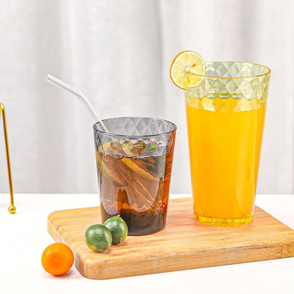 BPA-Free Plastic Tumblers 8 Pack (4x16oz+4×22oz) | Reusable Dishwasher Safe | Stackable Shatterproof Cups | Plastic Drinkware & Drinking Tumblers for Restaurant, Home, Party
