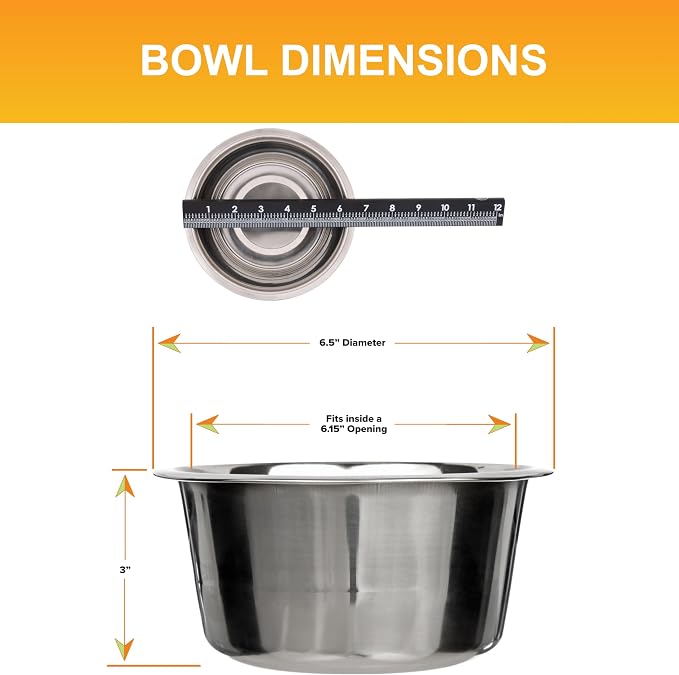 Neater Pet Brands 5 Cup Stainless Steel Dog Bowls, 1 Single Neater Feeder - Image 3