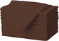 Gee Di Moda Cloth Napkins - 17 x 17 Inch Chocolate Dinner Napkins - Set of 12 Soft & Absorbent Washable Fabric Cloth Table Napkins with Hemmed Edges for Hotel Restaurant, Holiday Parties & Wedding