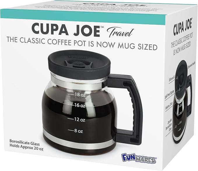 Cupa Joe Coffee Mug – 20oz Borosilicate Glass Diner Pot Mug - Image 8