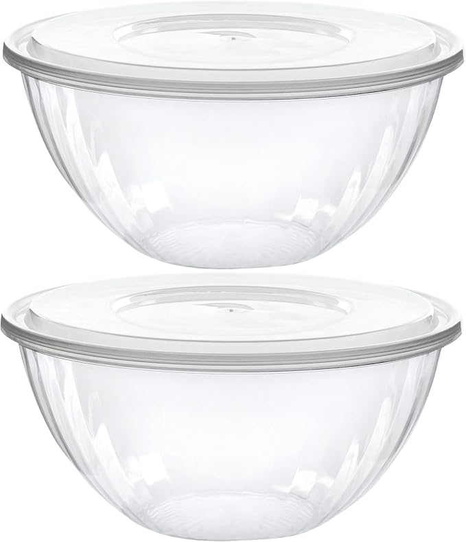 PLASTICPRO Disposable 48 Ounce Round Crystal Clear Bowls by PLASTICPRO