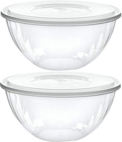 PLASTICPRO Disposable 48 Ounce Round Crystal Clear Bowls by PLASTICPRO