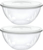 Reusable 48 Ounce Round Crystal Clear Plastic Pack of 8 Sets by PLASTICPRO
