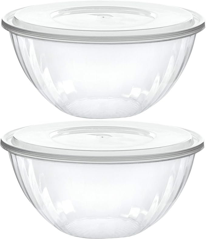 Disposable 48 Ounce Round Crystal Clear Plastic Bowls by PLASTICPRO