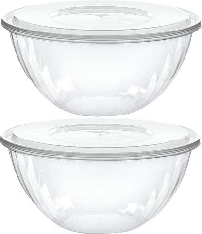 Disposable 48 Ounce Round Crystal Clear Plastic Bowls by PLASTICPRO