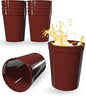 PartyPrints 10 Pack 16 oz Maroon Reusable Blank Plastic Cups, Stadium Cups Bulk by PartyPrints