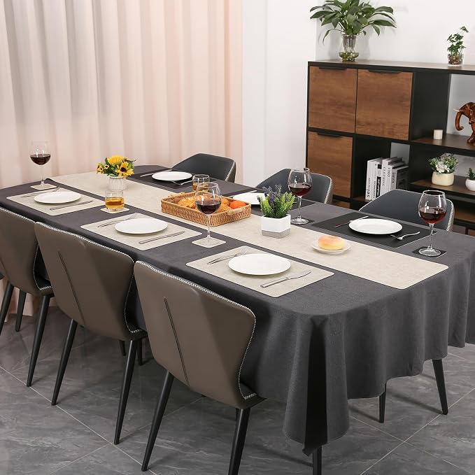 Table Runners 94 Inch Long, Dual-Sided Faux Leather Table Runner | Waterproof - Image 6