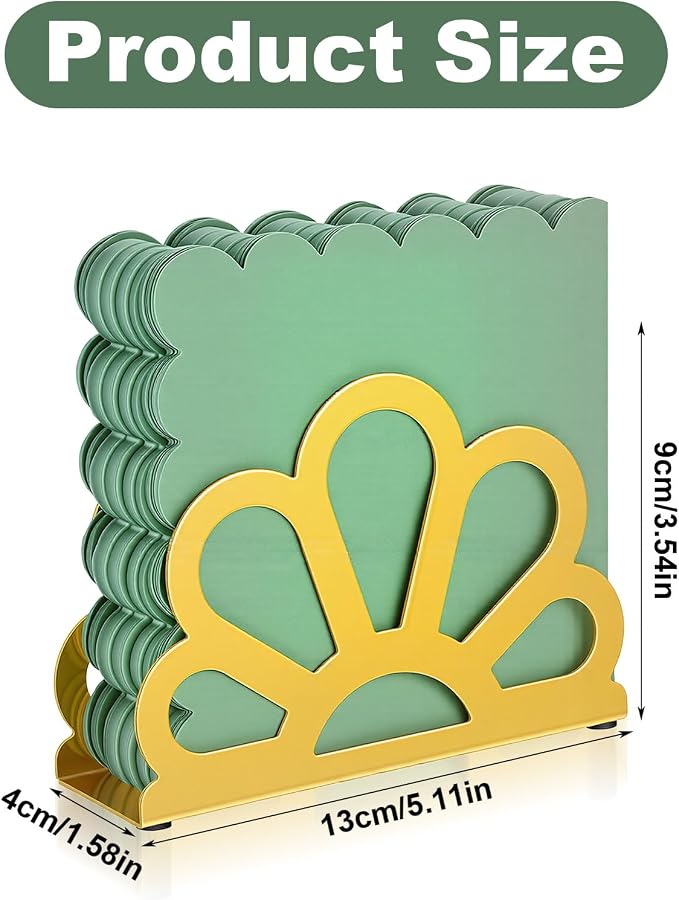 2 PCS Gold Standing Napkin Holder - Image 2