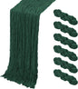 6 Pack Emerald Green Cheesecloth Table Runner, 17 x 108 Inch, Gauze Cheese by Yorcari