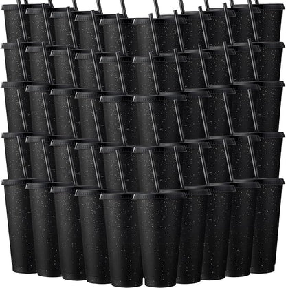 Honeydak 60 Pack Tumbler with Straw and Lid Bulk Cups by Honeydak