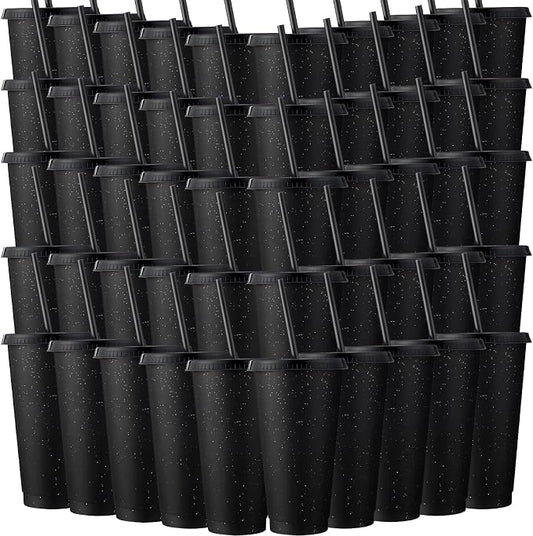 Honeydak 60 Pack Tumbler with Straw and Lid Bulk Cups by Honeydak