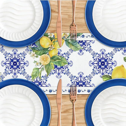 Italy Blue Tiles Runner Decorative, Housewarming Gifts - Image 4