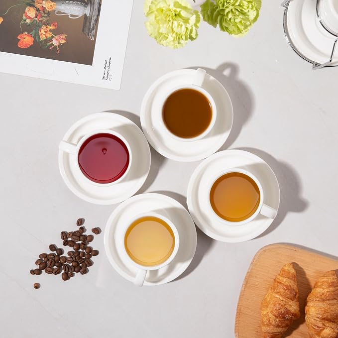 Sweejar Ceramic Espresso Cups Set of 6, Espresso Cup Stackable, 4 Oz Stackable - Image 4