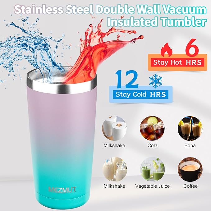 MEZMUT 20oz Insulated Tumbler Travel Coffee Mug - Image 2