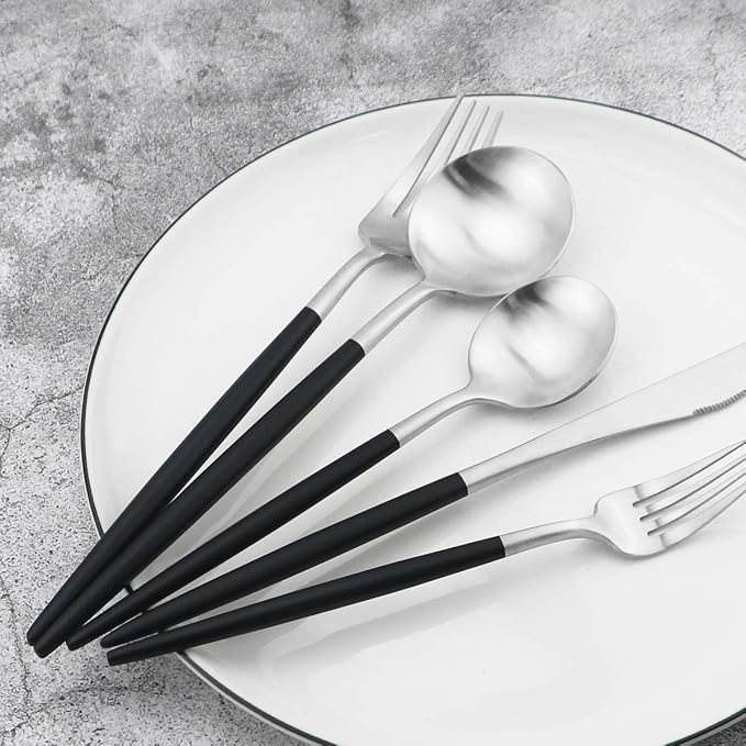 20-Piece 18/10 Stainless Steel Flatware Silverware, Luxury Dinnerware Set - Image 6