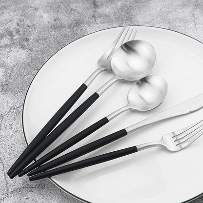 20-Piece 18/10 Stainless Steel Flatware Silverware, Luxury Dinnerware Set - Image 6