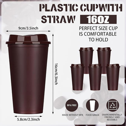 Domensi 15 Pack Reusable Plastic Coffee Cups - Image 2
