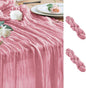 Cheesecloth Table Runner 10FT Boho Gauze Runner, 2 Pack | 120 Inch Cheese Cloth by Wokceer