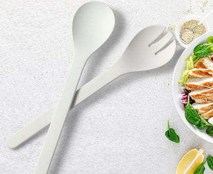 Plant Based Salad Servers Reusable Salad Fork and Spoon Set, Microwave and - Image 5