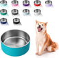 WENBOKMIN Dog Bowl, Stainless Steel Food and Water Bowl, Lake Blue | Non Slip by Wenbokmin