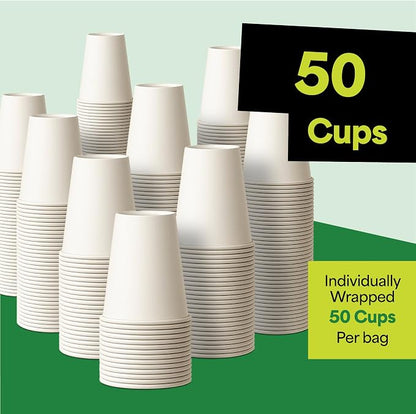EconoHome 12 oz 50 Pack Disposable Coffee Paper Cups - Image 7