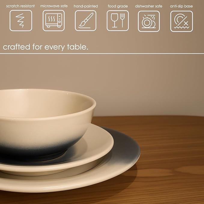 20-Piece Stoneware Dinnerware Set, Service - Image 3