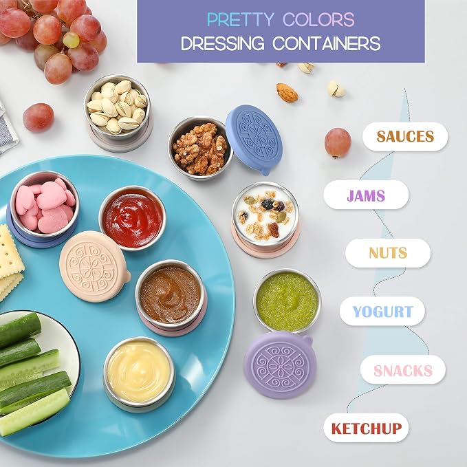 VITEVER Salad Dressing Container To Go, 1.6 oz Small Condiment Containers - Image 3