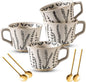 Ceramic Latte Mug Set of 4 by Noevany