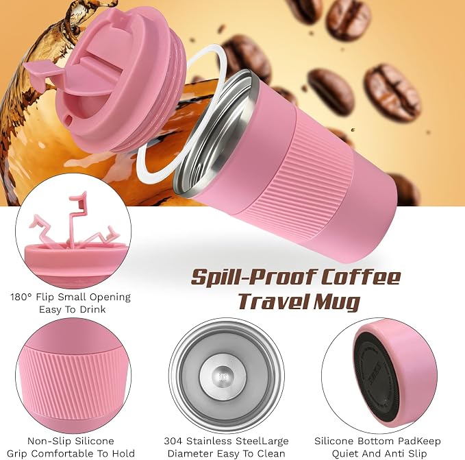 Stainless Steel Travel Coffee Mug - Image 3