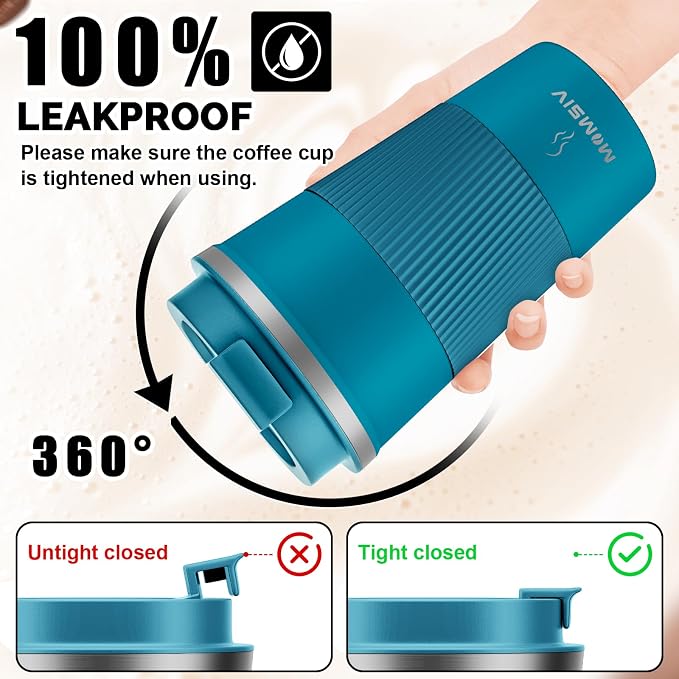 MOMSIV 17oz Travel Coffee Mug, Insulated Coffee Cup - Image 4