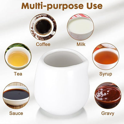 ULTECHNOVO 12 Pcs Ceramic Creamer Pitchers, Mini Milk Jugs - Image 3