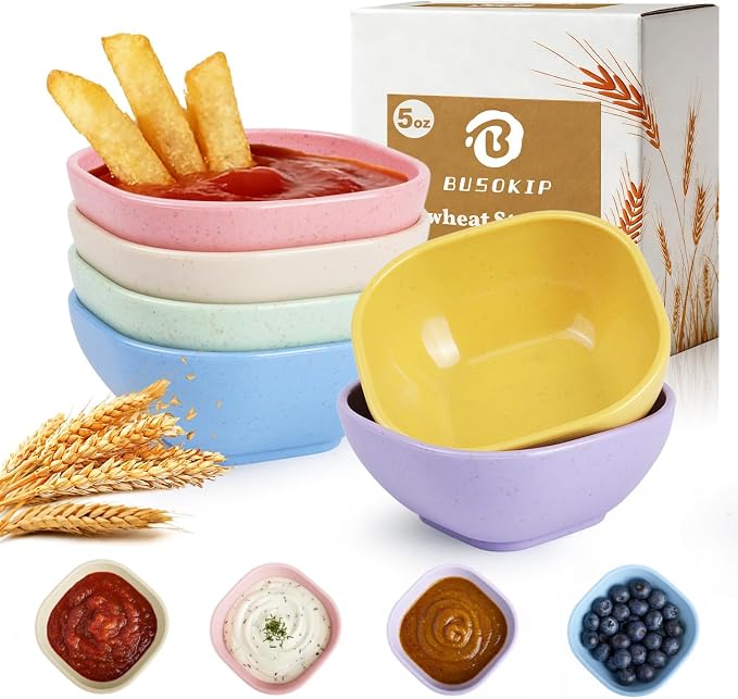 Soy Sauce Dish 5 OZ, Small Bowls by BUSOKIP