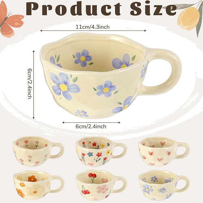 Maxdot 12oz Ceramic Coffee Mugs, Glazing Process Coffee Cup - Image 2