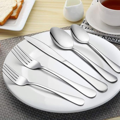 LIANYU 10 Piece Silverware Flatware Set - Image 7