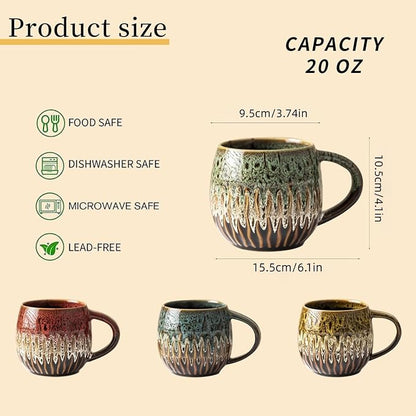 Large Ceramic Coffee Mug - 20oz Big Tea Cup - Image 2