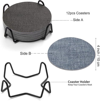 Faux Leather Drink Coasters - Image 9