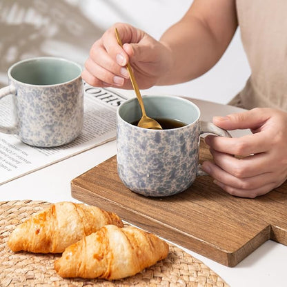 MONITO 12 OZ Coffee Mugs Set of 4, Ceramic Coffee Mugs, Modern Coffee Mugs Set - Image 7