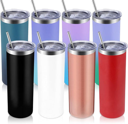 Volhoply 8 Pack Skinny Tumblers by LiveFully%EF%BC%8CDrinkFreely%E2%80%94KeepGoingwithVolhoply%EF%BC%81