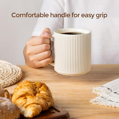 theterra Ceramic Coffee Mugs Set of 4, 14.2 oz Coffee Cups - Image 5